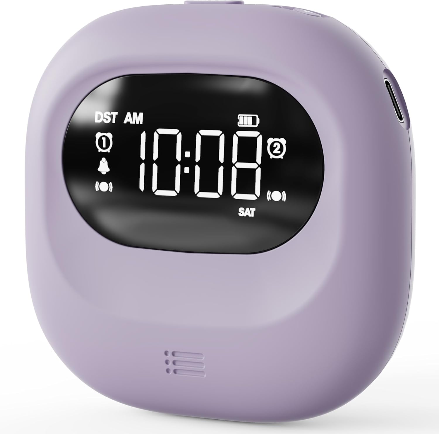 Vibrating Alarm Clock with Dual Alarms and Week Display