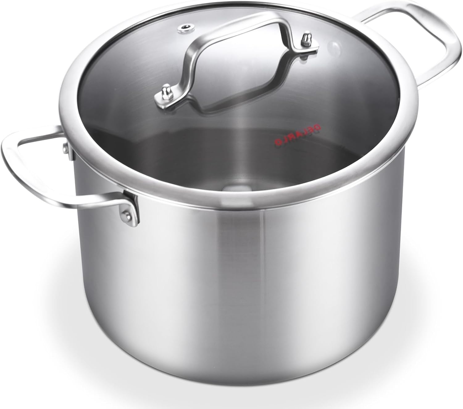 Delarlo Tri-Ply Stainless Steel 6 Quart Pot with Lid