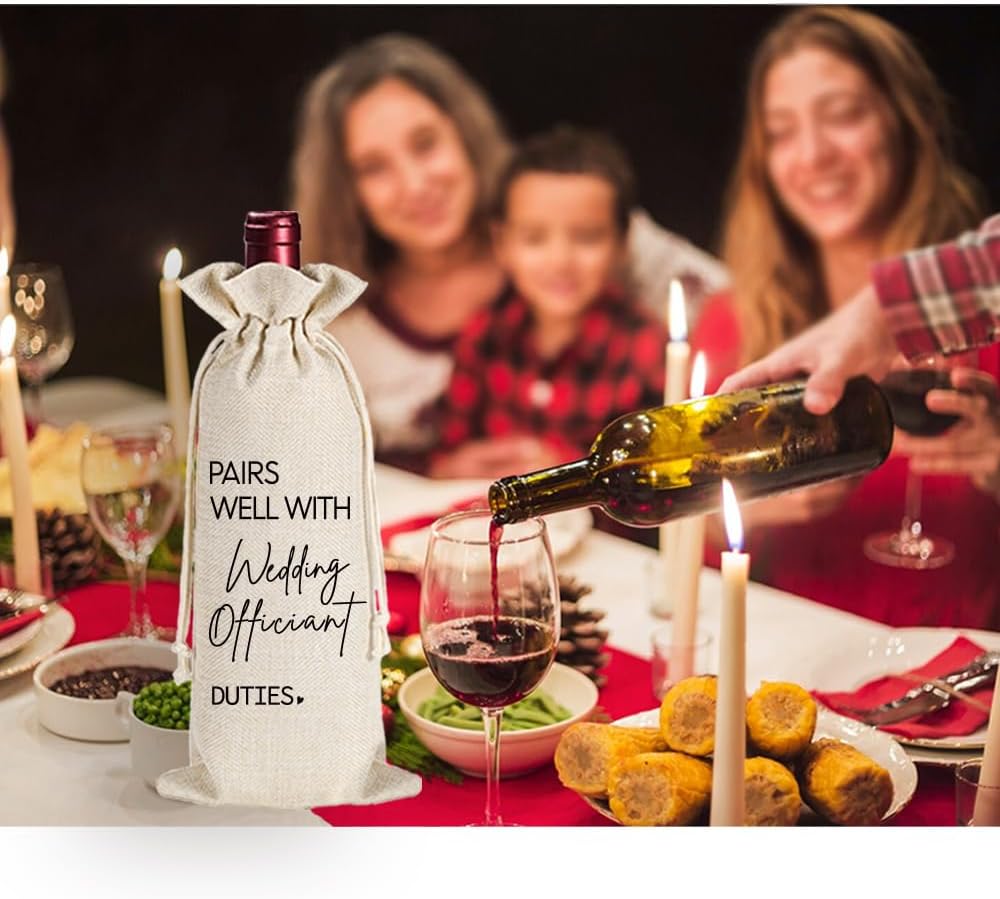 Thank You Wine Bag for Wedding Officiant