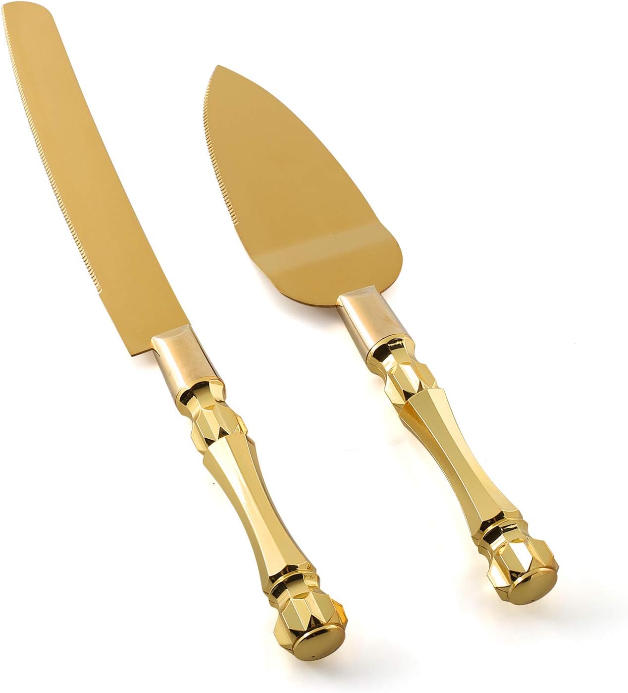 Homi Styles Gold Elegant Cake Knife and Server Set
