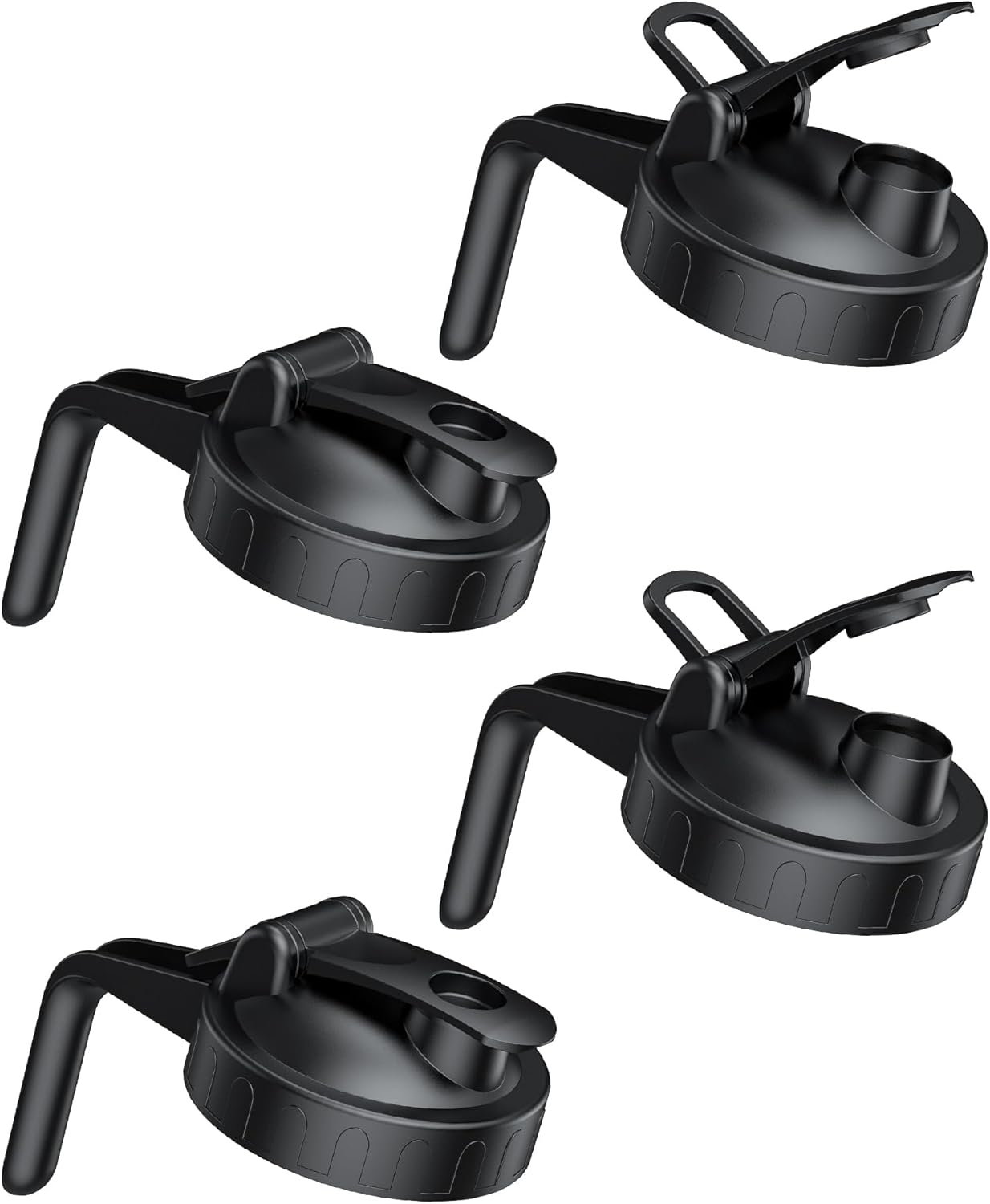 VA1KENE 4-Pack Mason Jar Pour Spout Lid Black