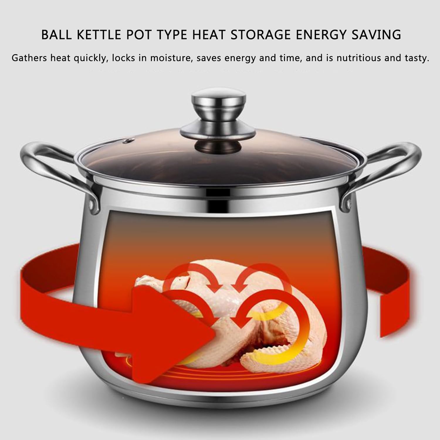SVRITE 109Qt Stainless Steel Stock Pot with Lid and Steamer Basket
