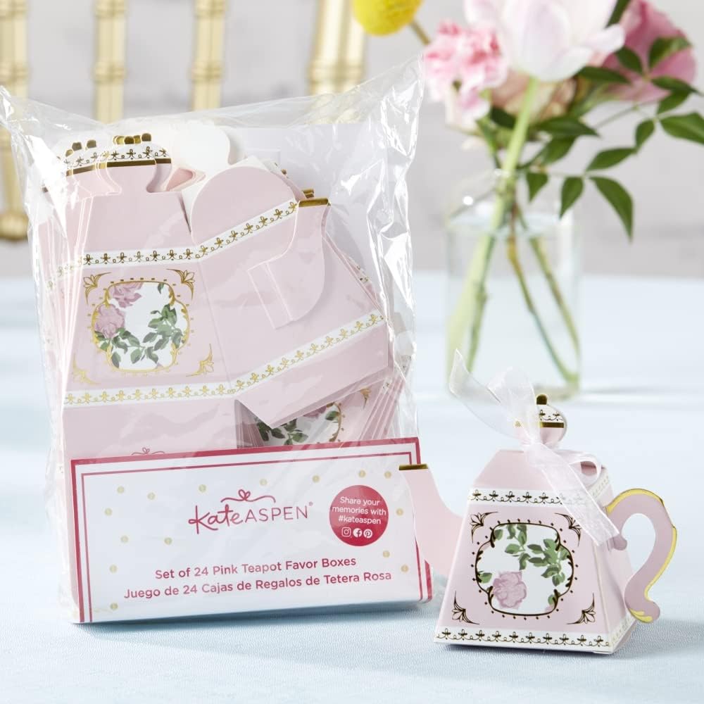 Kate Aspen Tea Party Favor Box Set of 24