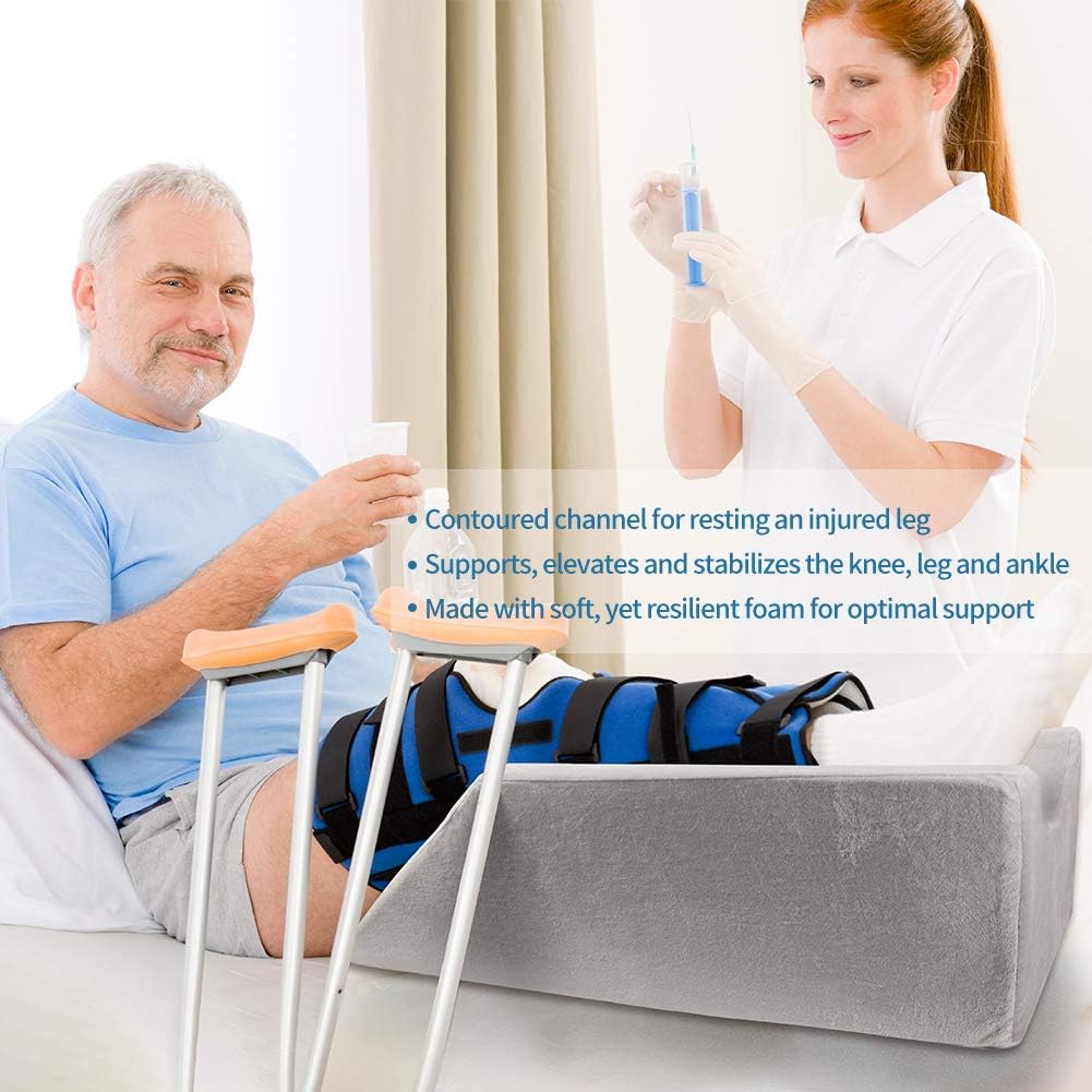 LightEase Memory Foam Leg Support Pillow with Handles