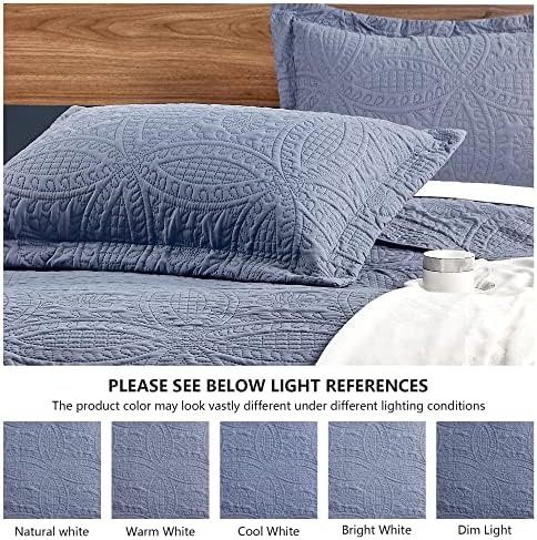 Loves Cabin King Size Quilt Set Blue Bedspreads