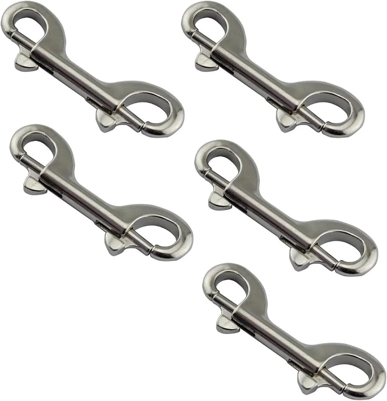 OUZINE 5PCS Double Ended Scuba Bolt Snap Hook Stainless Steel 316 Heavy Duty