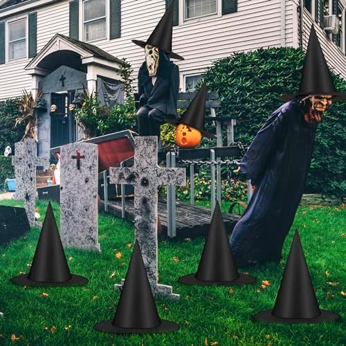 12 Piece Halloween Witch Hats with 328 FT Cord