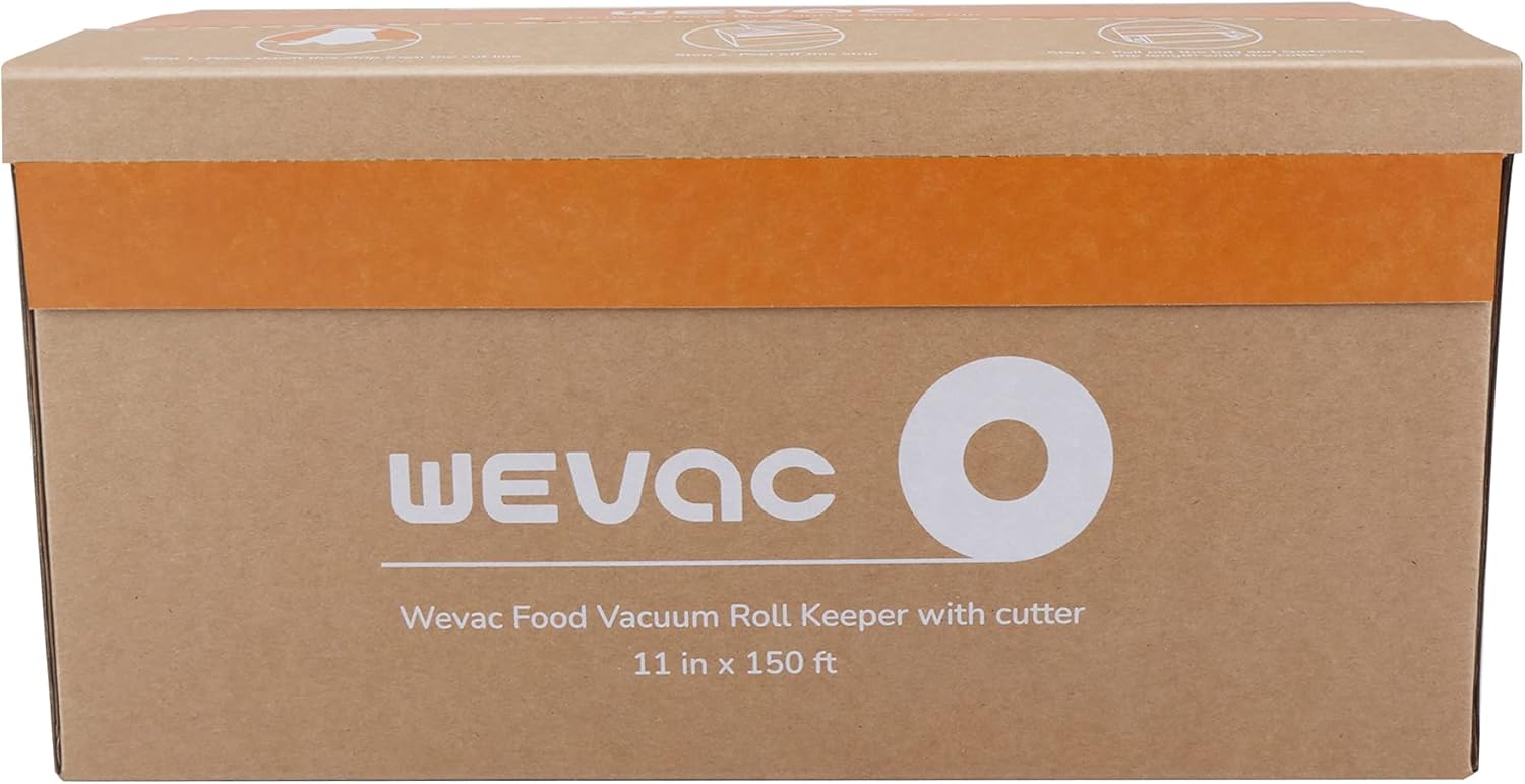 Wevac 11 x 150 Food Vacuum Seal Roll Keeper with Cutter