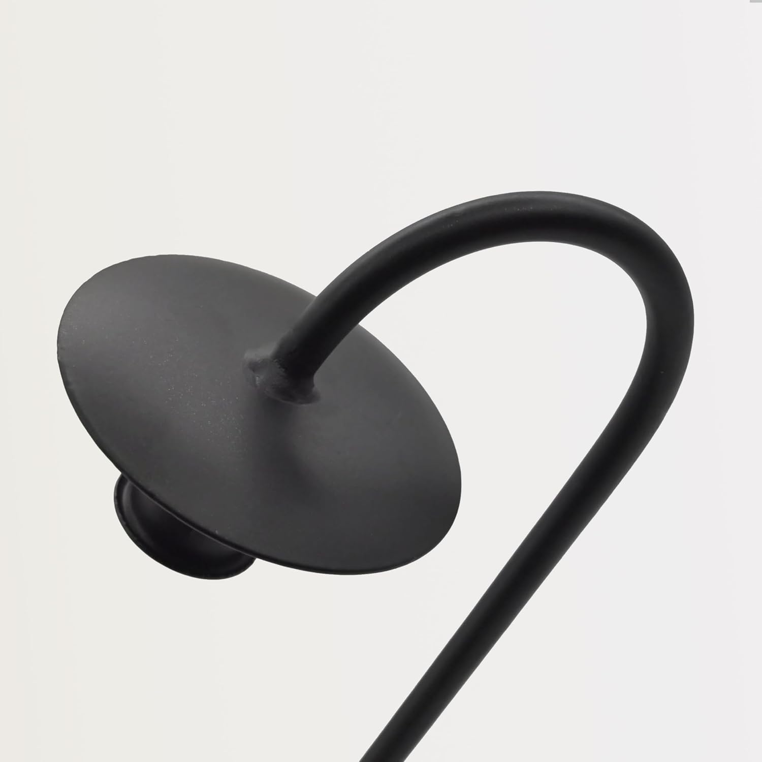 Remenna Wall Candle Sconce Holder Set of 2 Modern Black Wrought Iron