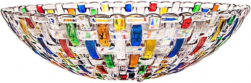 Hand Painted Woven Glass Salad Bowl Decoration