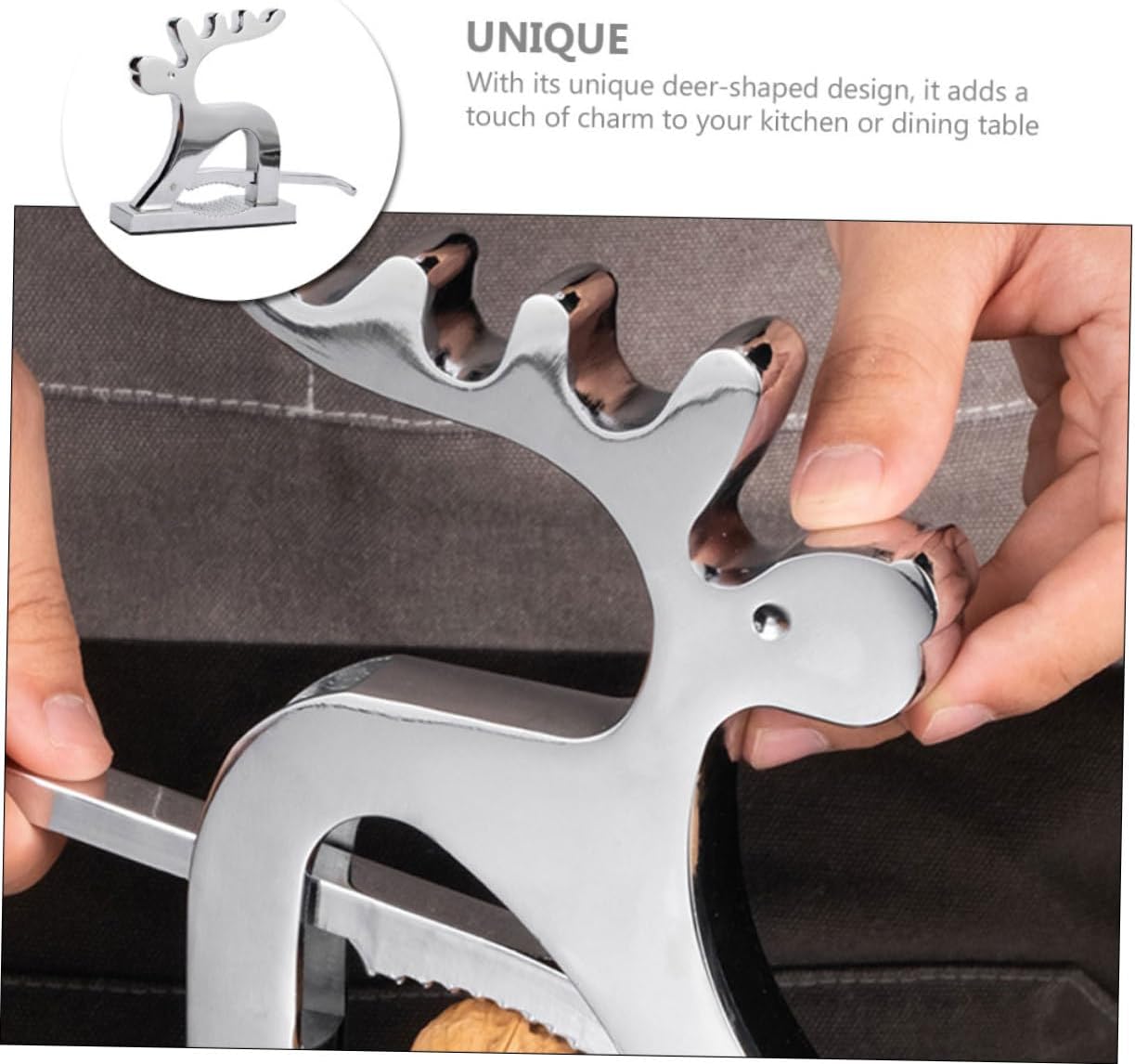 Deer Shaped Walnut Clip Nutcracker Electric Can Opener