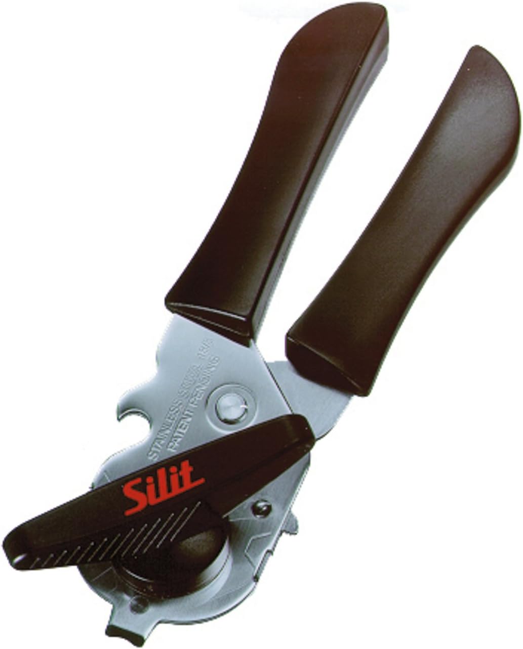 Silit Can Opener with Bottle Opener and Lid Tongs Stainless Steel Black