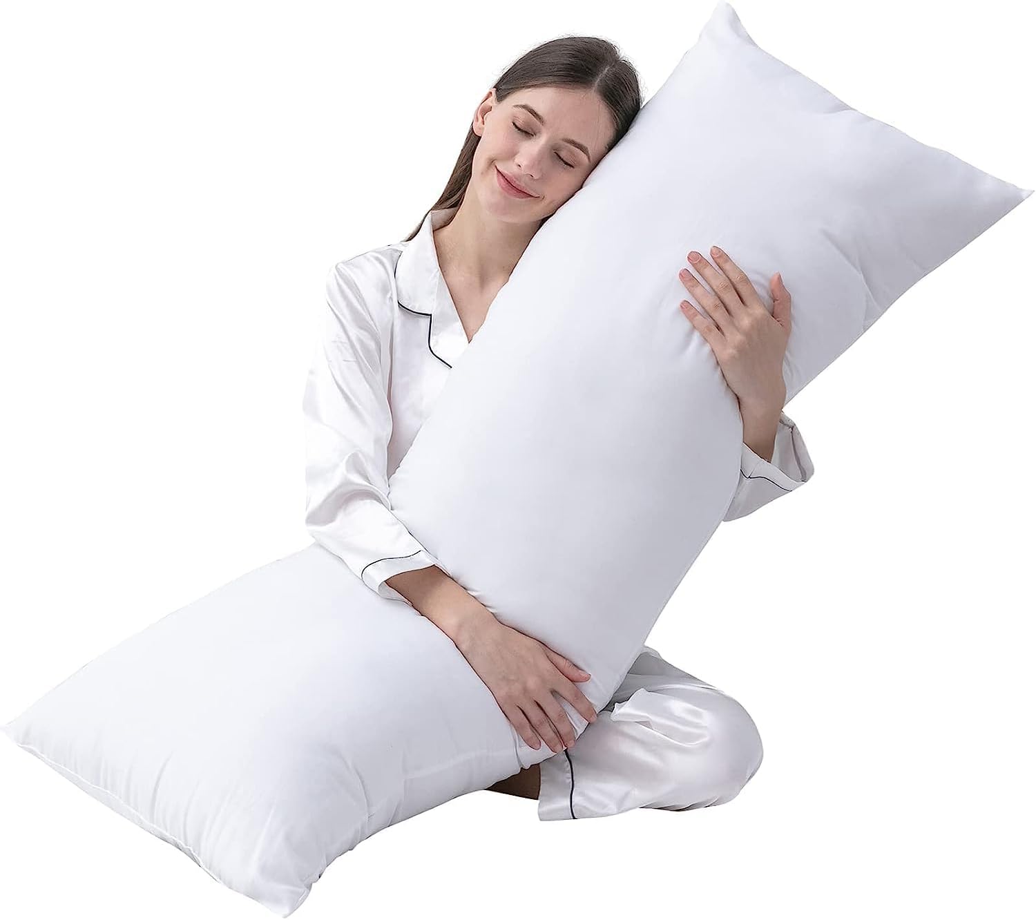 DOWNCOOL Large Body Pillow Insert - Breathable Full Body Pillow for Side Sleepers