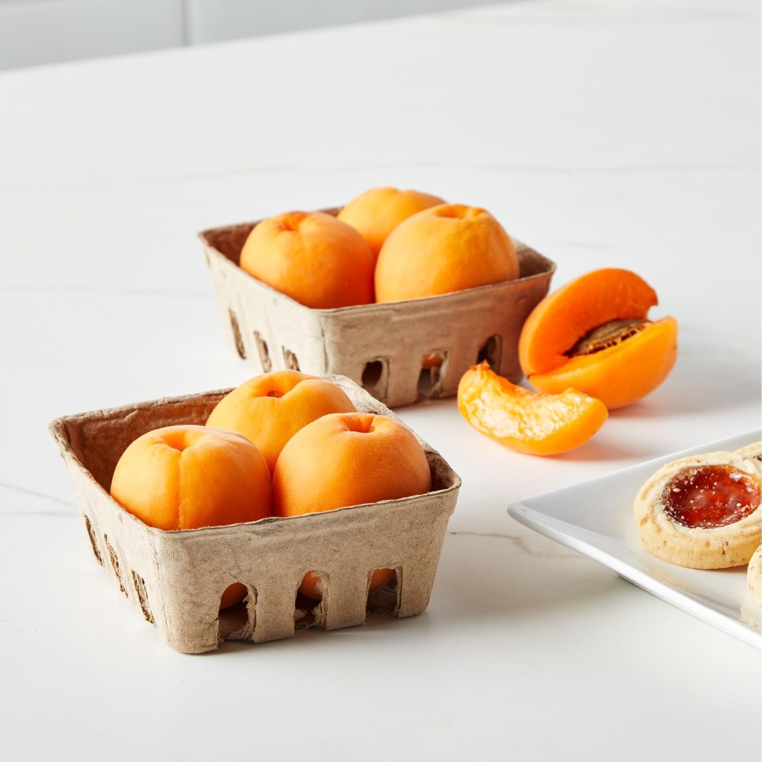 Juvale Pulp Fiber Berry Baskets - 4x4x181 In
