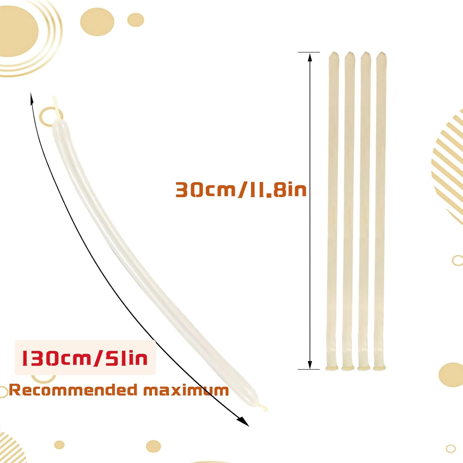 ZBYDNG 100pcs Clear Long Balloons for Twisting and Arch Tying