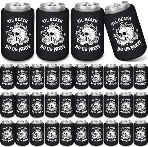 50 Pcs Gothic Halloween Beverage Sleeves for Bachelorette Parties