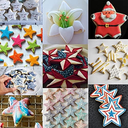 Antallcky Star Cookie Cutter Set 5pcs Stainless Steel