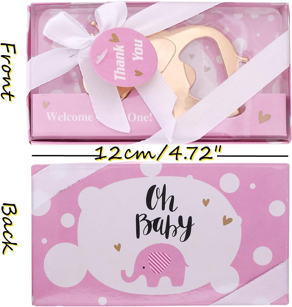 16PCS Baby Shower Favors Elephant Bottle Opener Gift