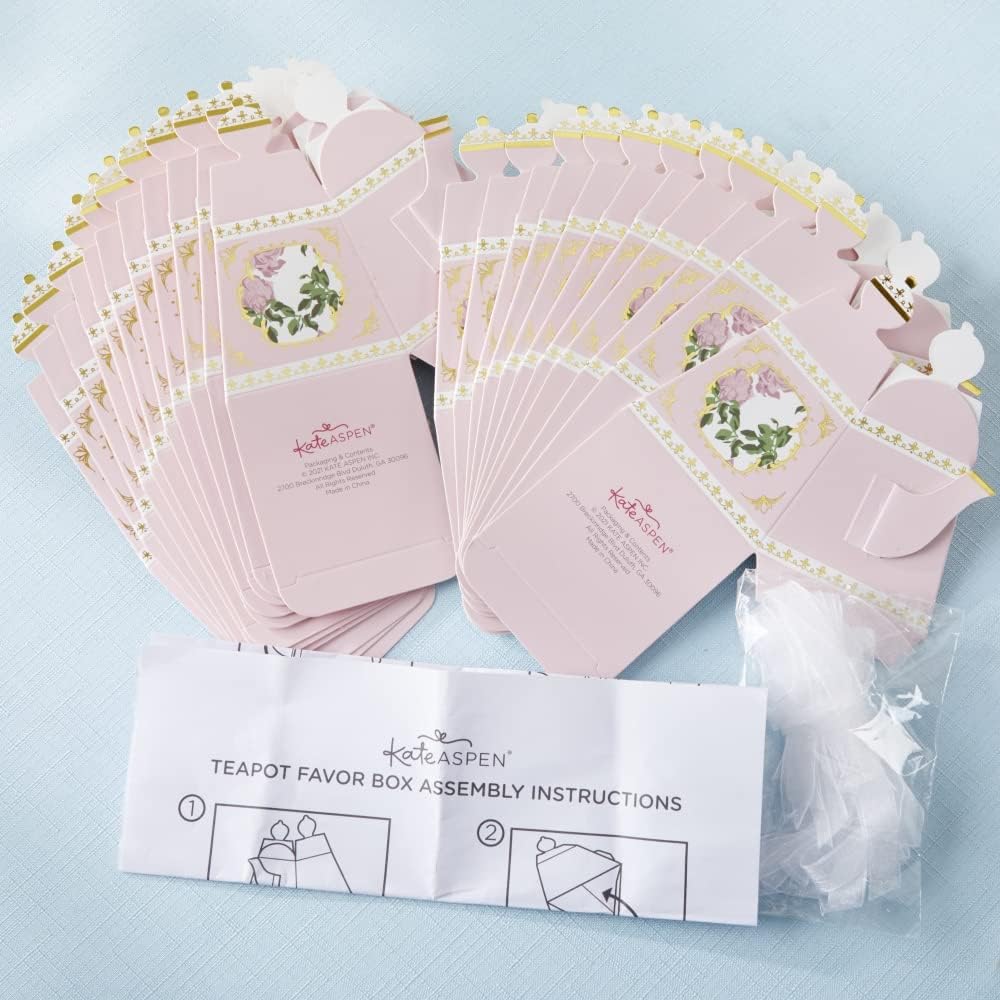Kate Aspen Tea Party Favor Box Set of 24