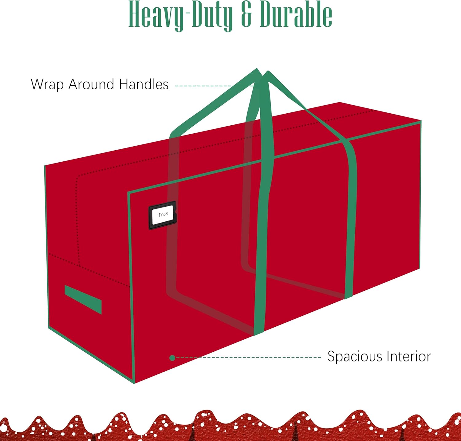 Cosy Family 75ft Christmas Tree Storage Bag - Red