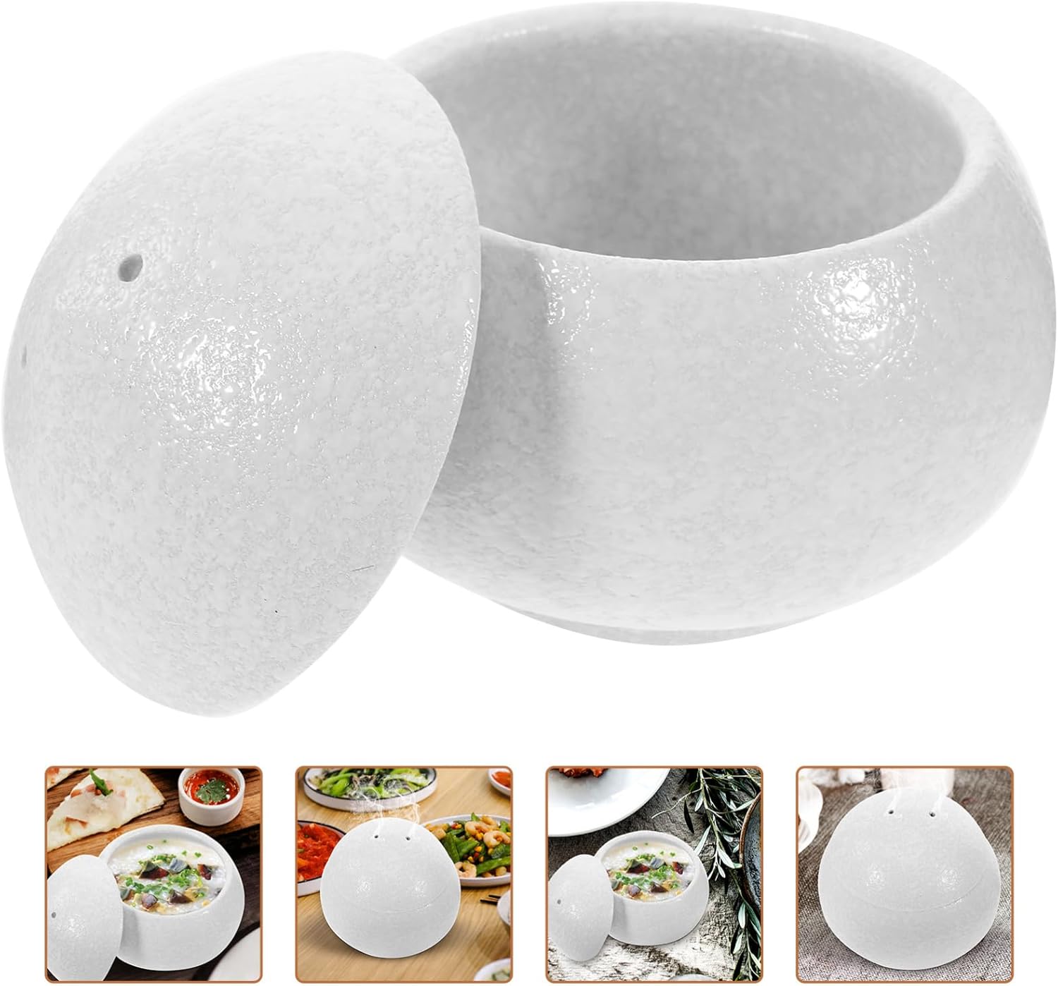 Alipis Porcelain Dessert Bowl Lid Candle Holder for Parties and Banquets