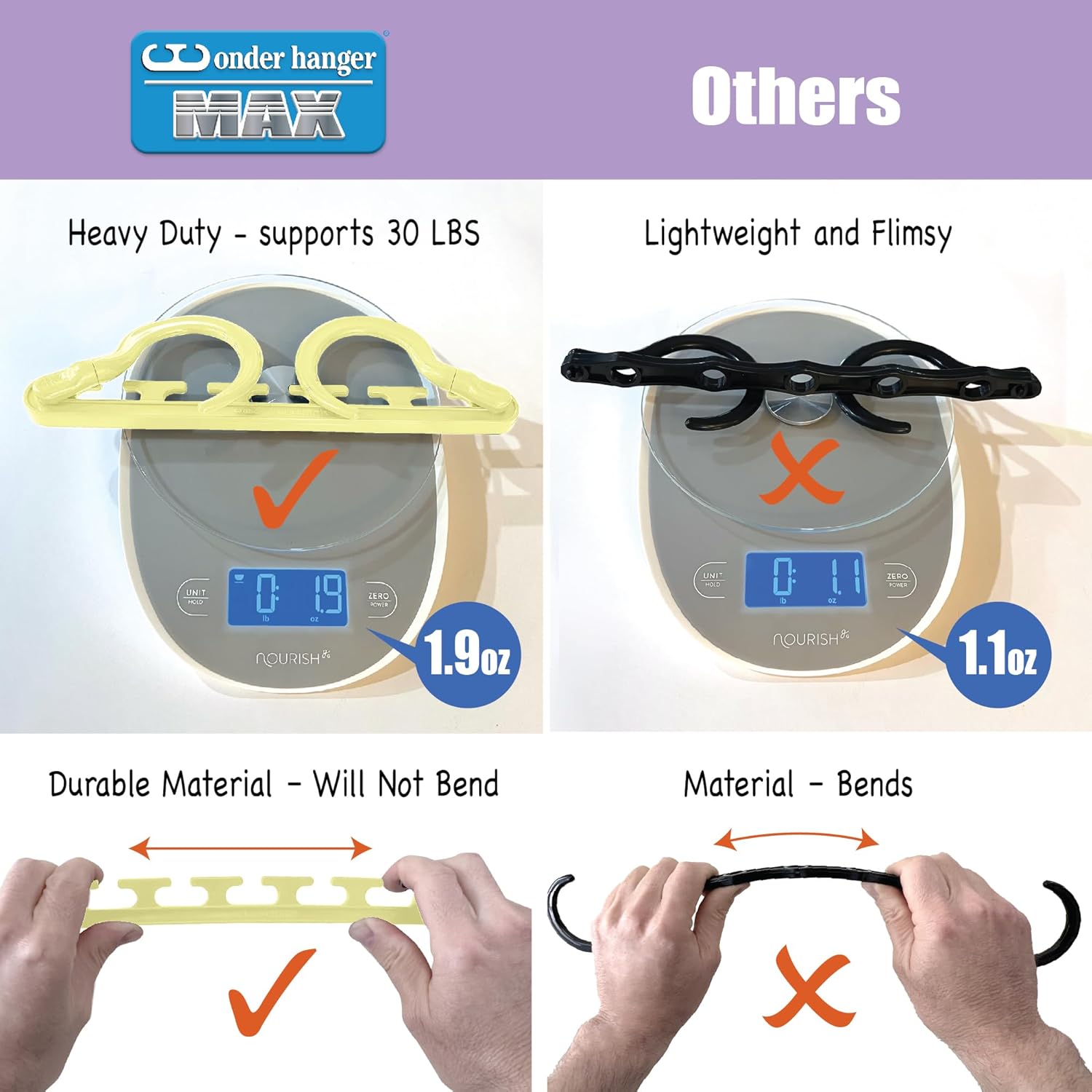 Wonder Hanger Max 10-Pack Space Saving Hangers