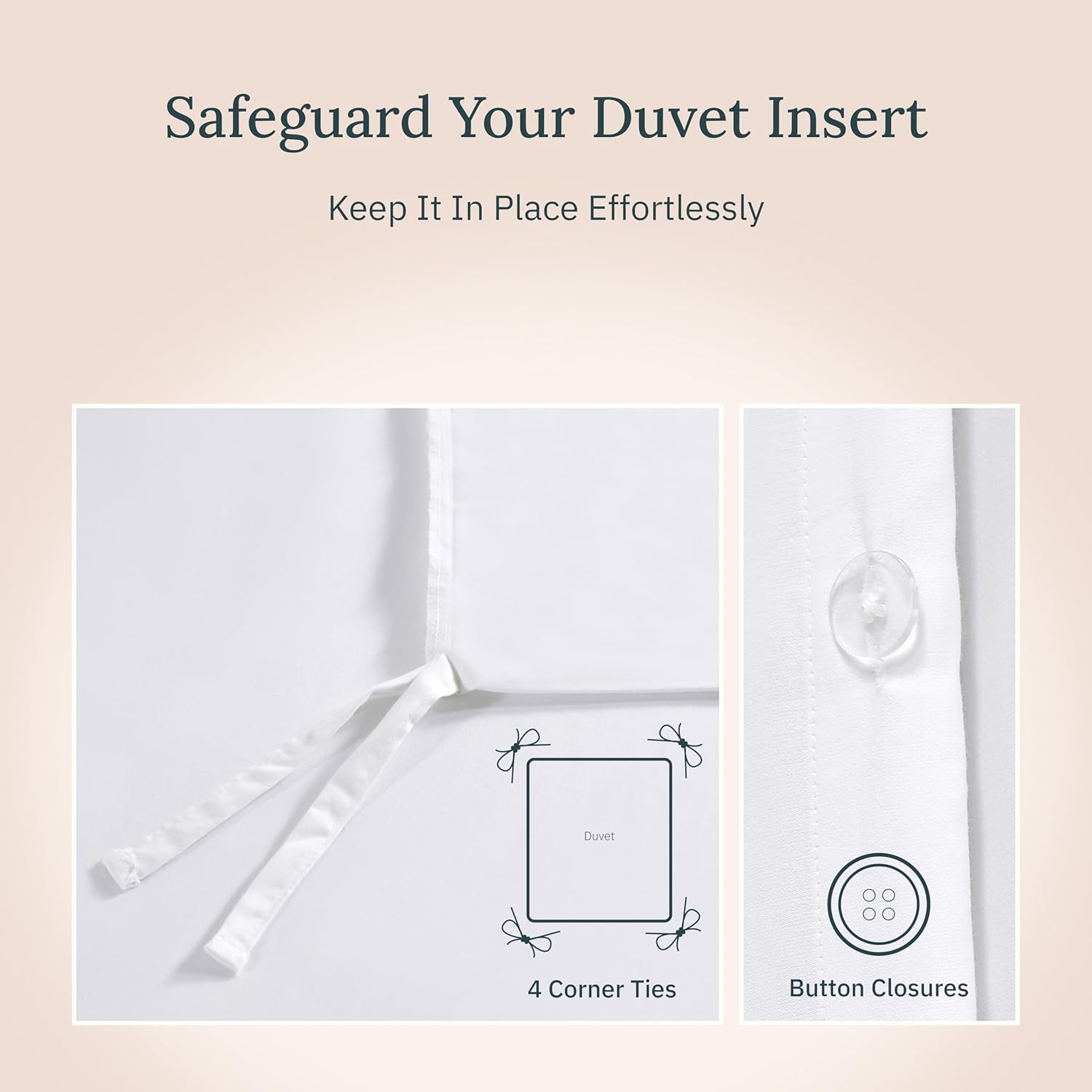 California Design Den King Duvet Cover White 400 Thread Count Sateen