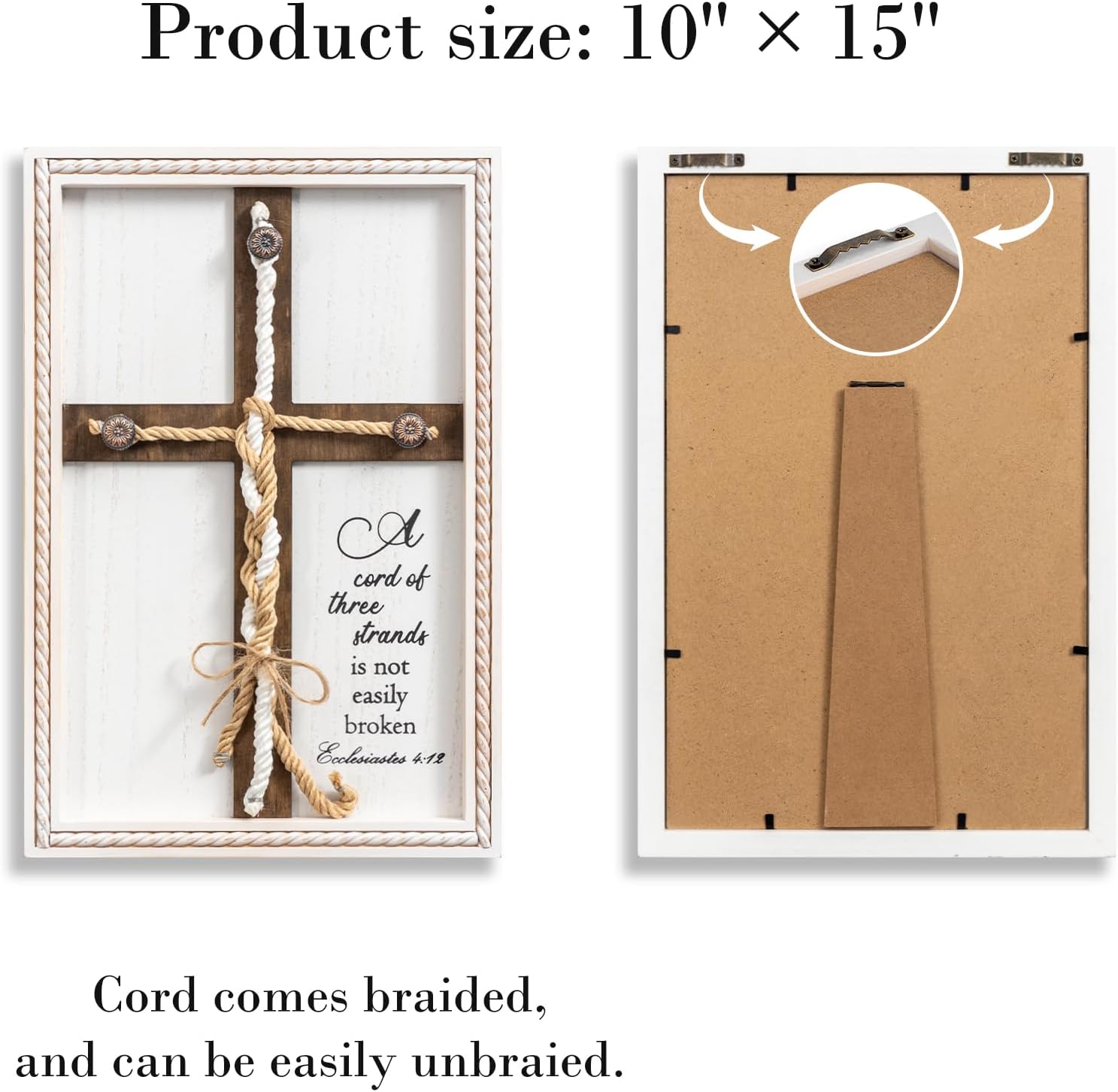 Three Strand Unity Cross Wedding Ceremony Sign 10x15in