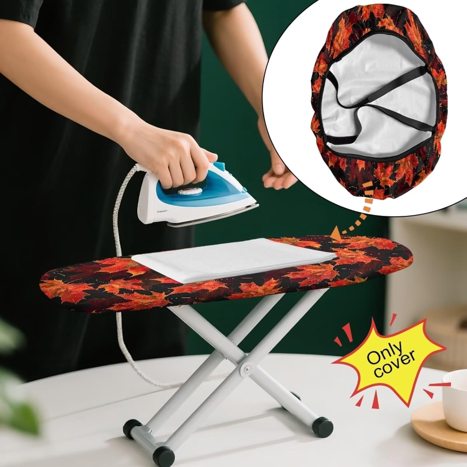 Autumn Maple Leaf Ironing Board Cover for Small Boards