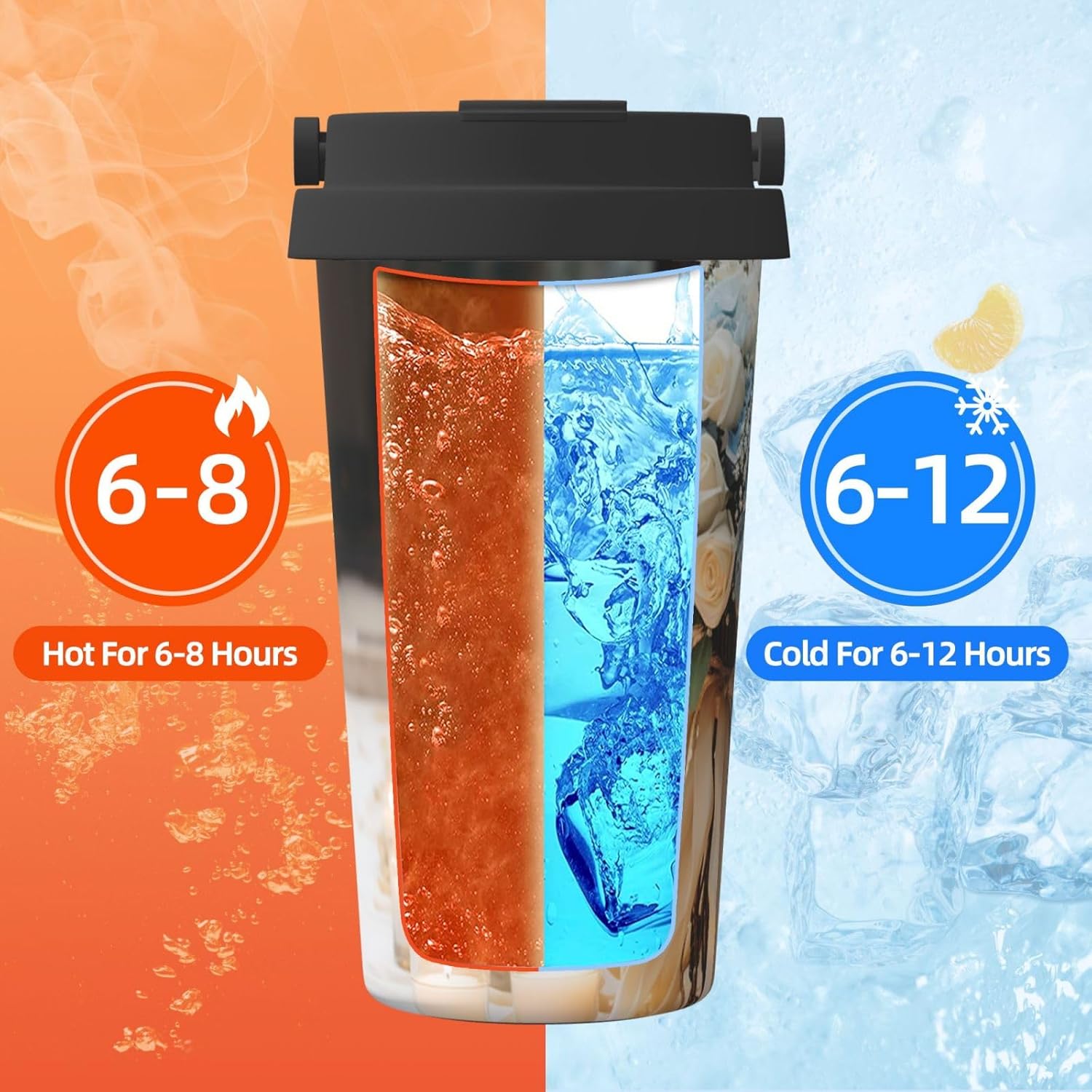 18oz Insulated Coffee Mug with Flip Lid