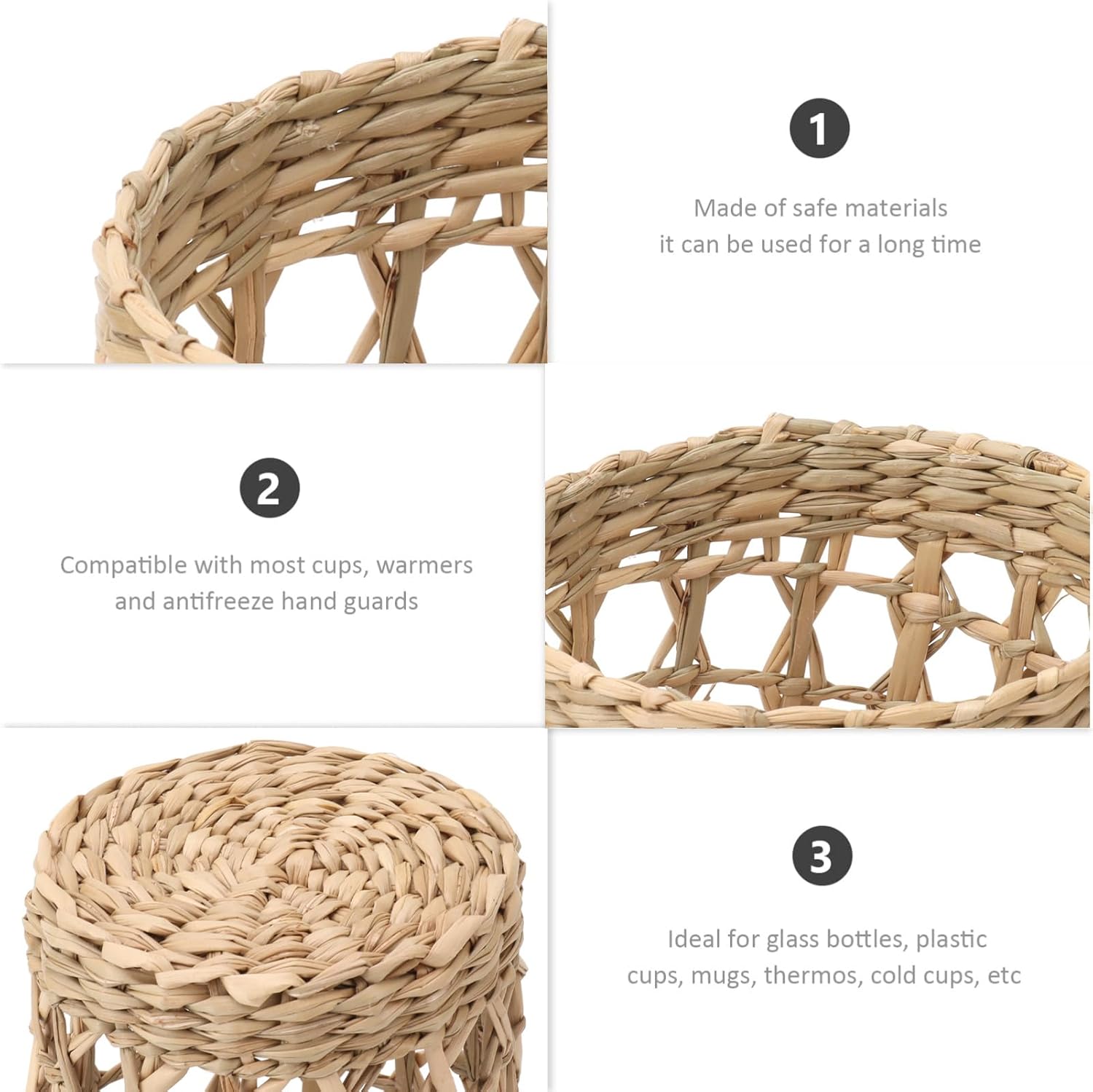 6Pcs Handwoven Vase Sleeves for Home and Garden Decoration