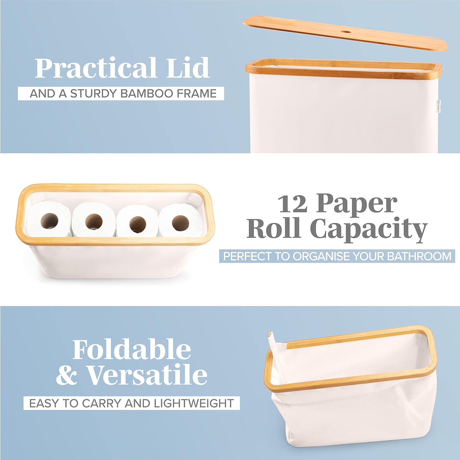 Lonbet Toilet Paper Basket Organizer Storage