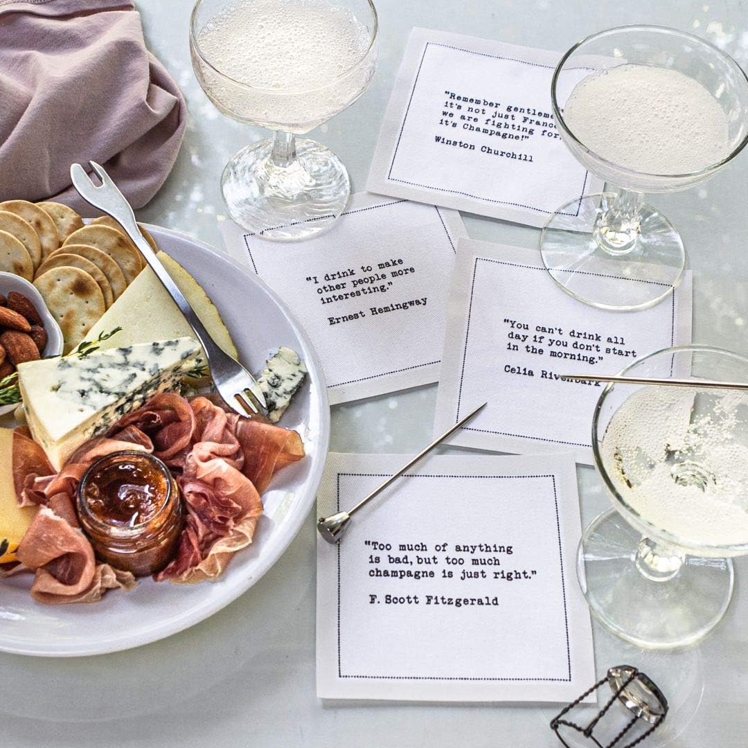 Five Star Funny White Cocktail Napkins 25 Pack