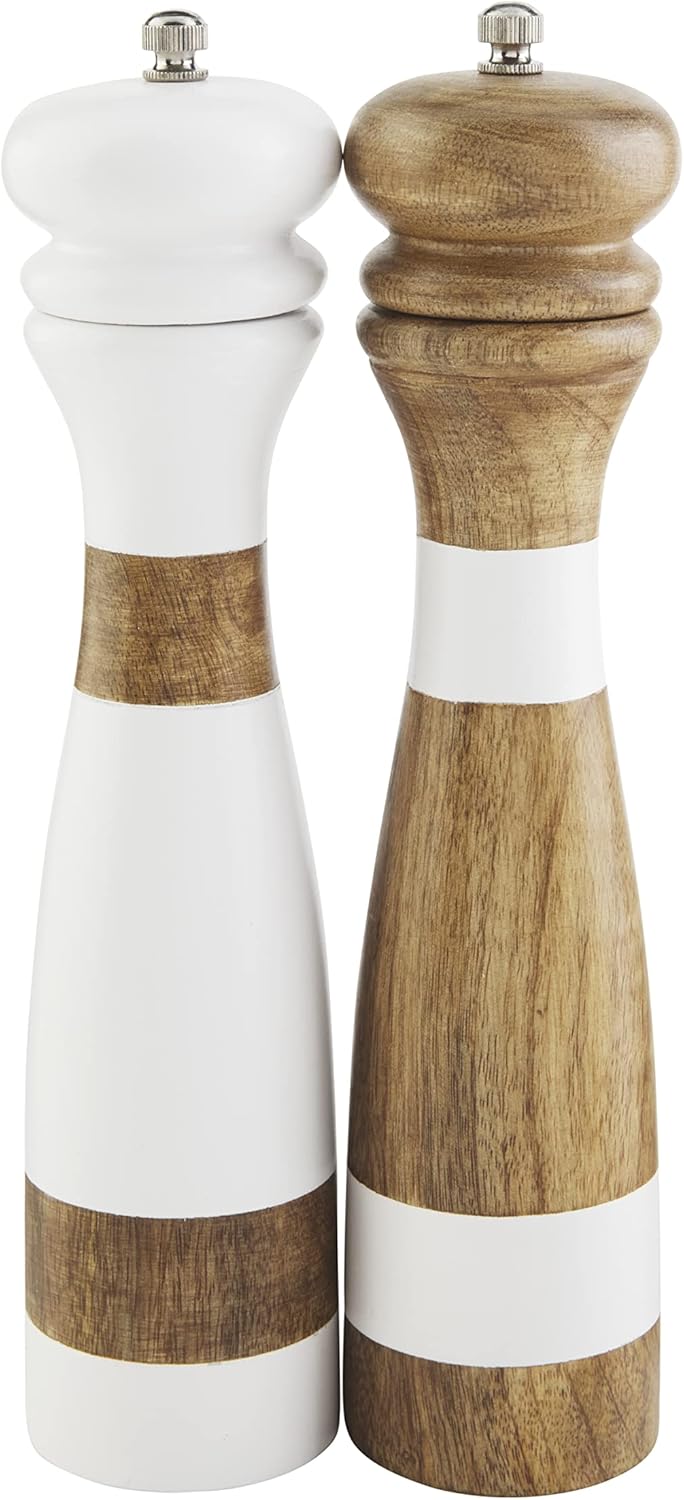 Mud Pie Salt Pepper Colorblock Grinder Set