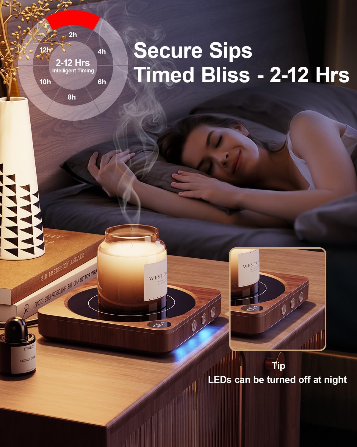 House Gem Coffee Mug Warmer with Temperature Display