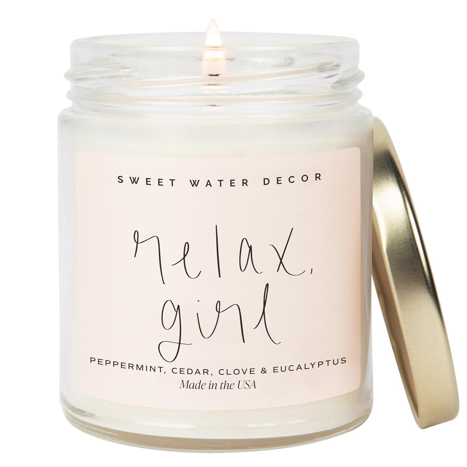 Sweet Water Decor Relax Girl Soy Wax Candle