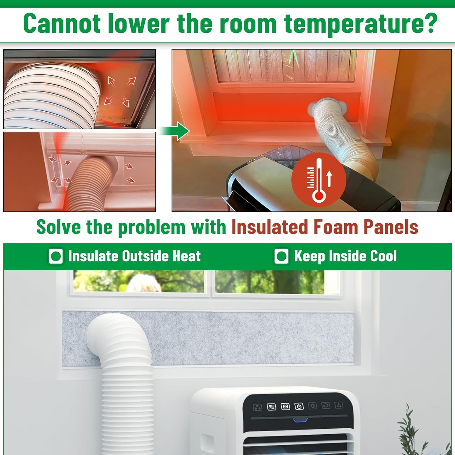 Forestchill Portable AC Vent Kit with Insulation and Mesh Guard