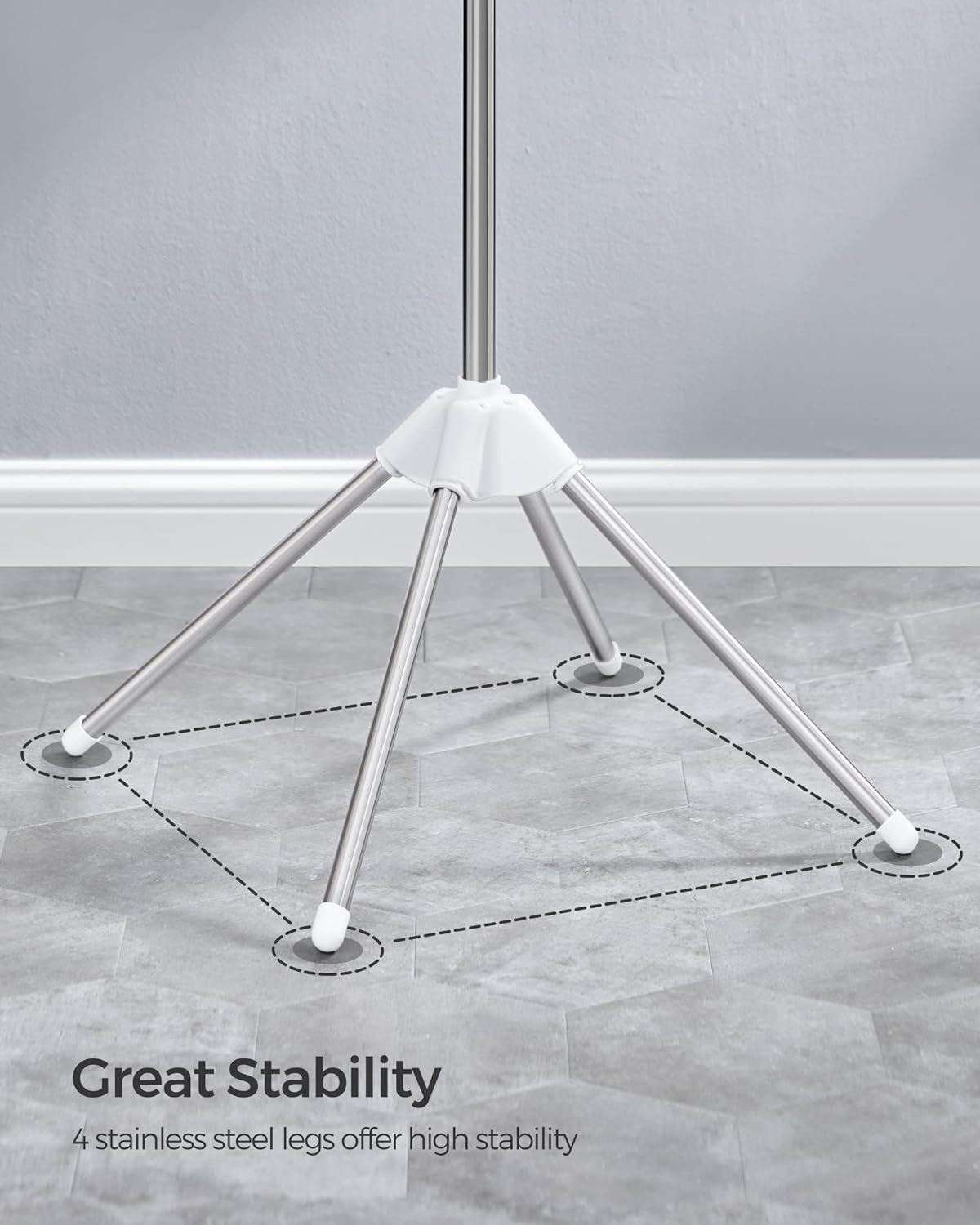 SONGMICS Folding Laundry Drying Rack with 3 Rotatable Arms