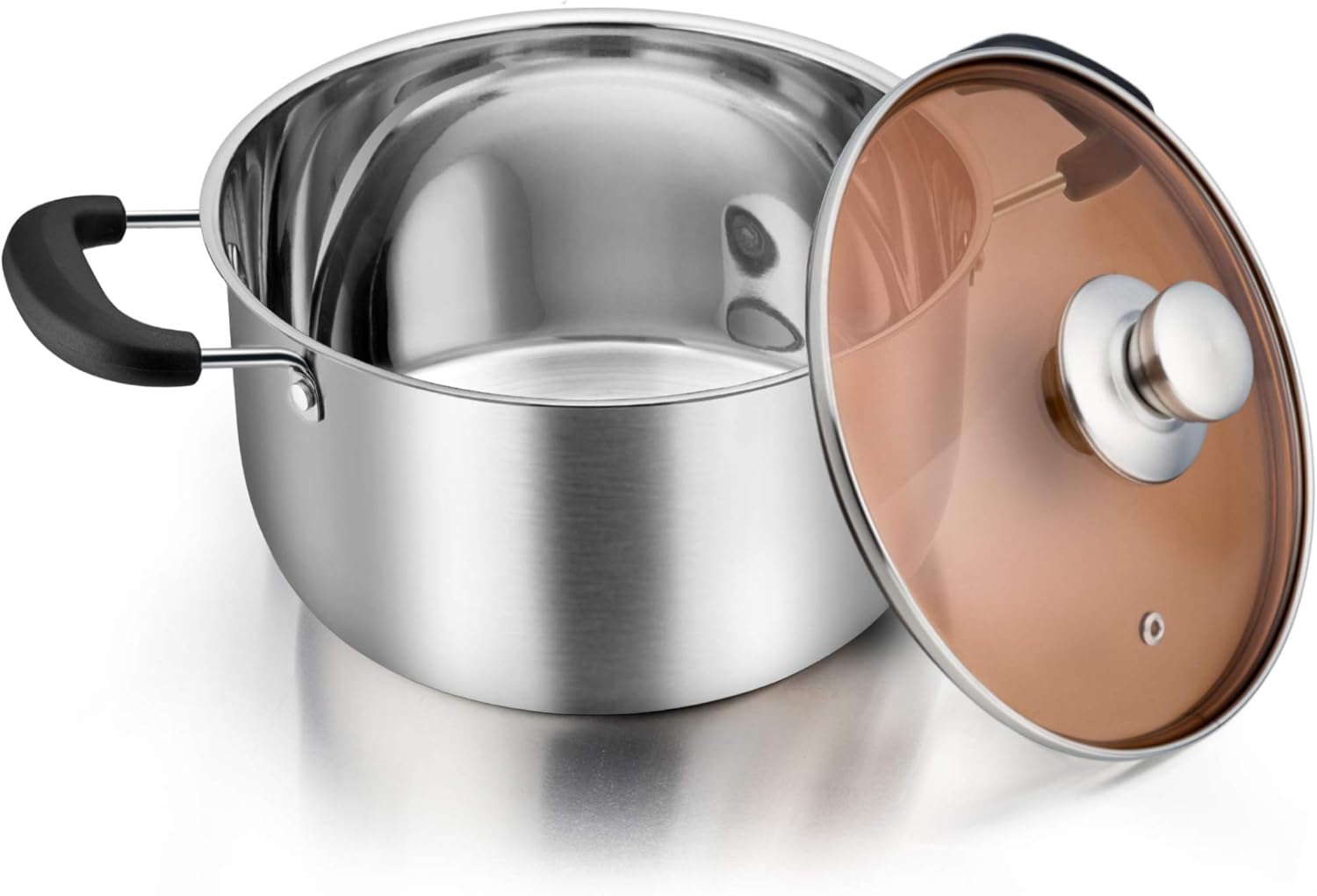 TeamFar 6 Qt Stainless Steel Stock Pot with Lid