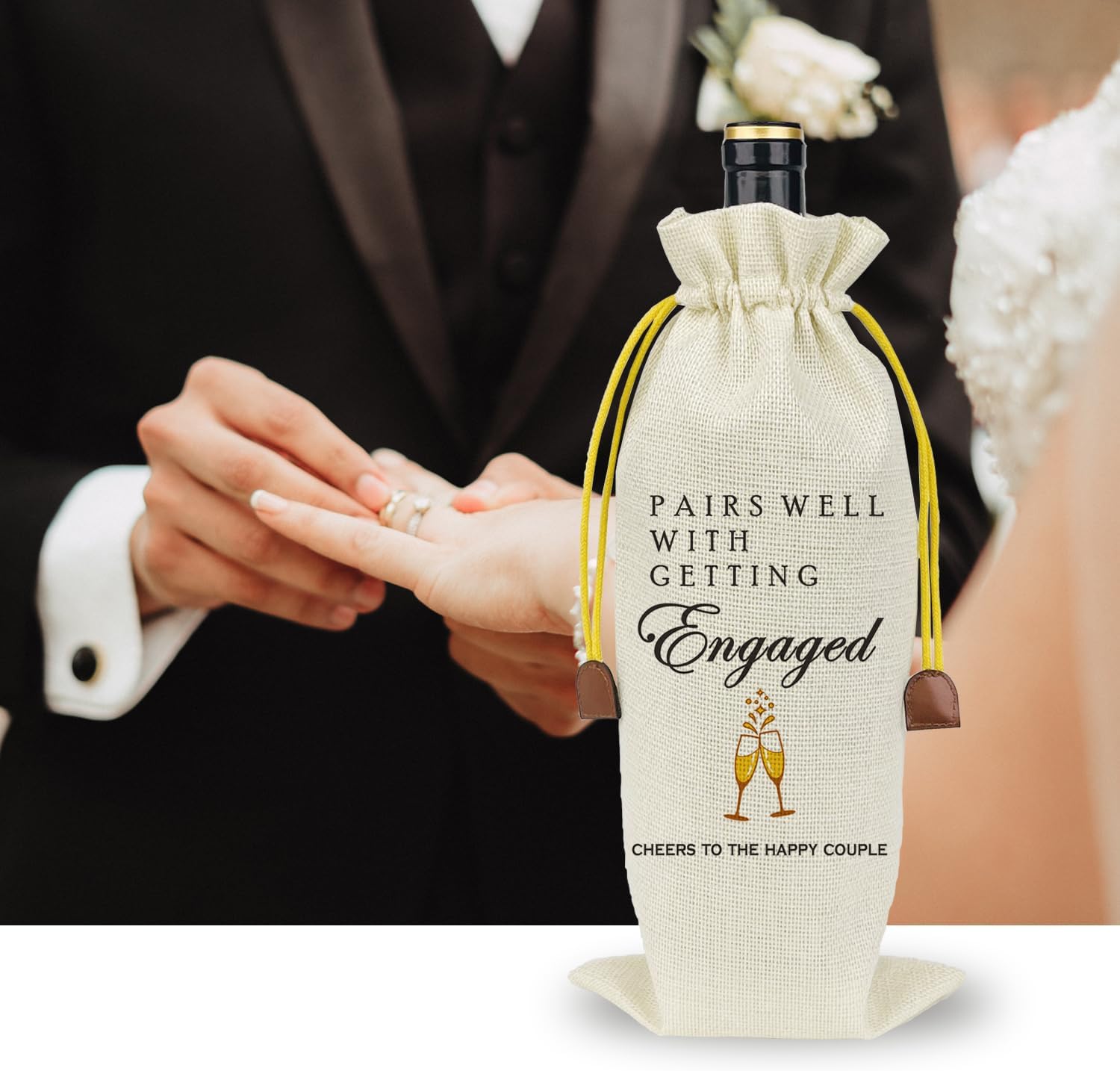 Wedding Wine Gift Bag for New Couples