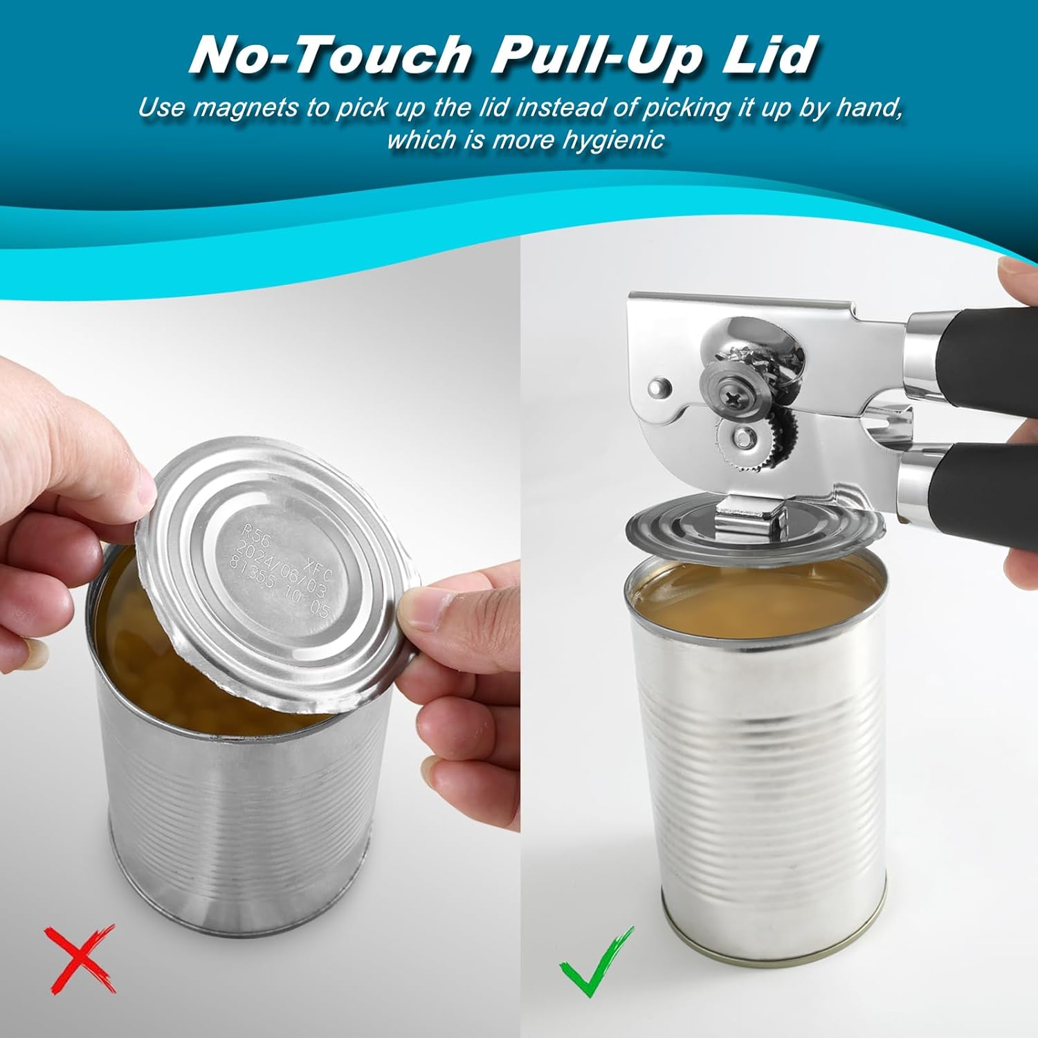 Heavy Duty Manual Can Opener 2 Pack Black