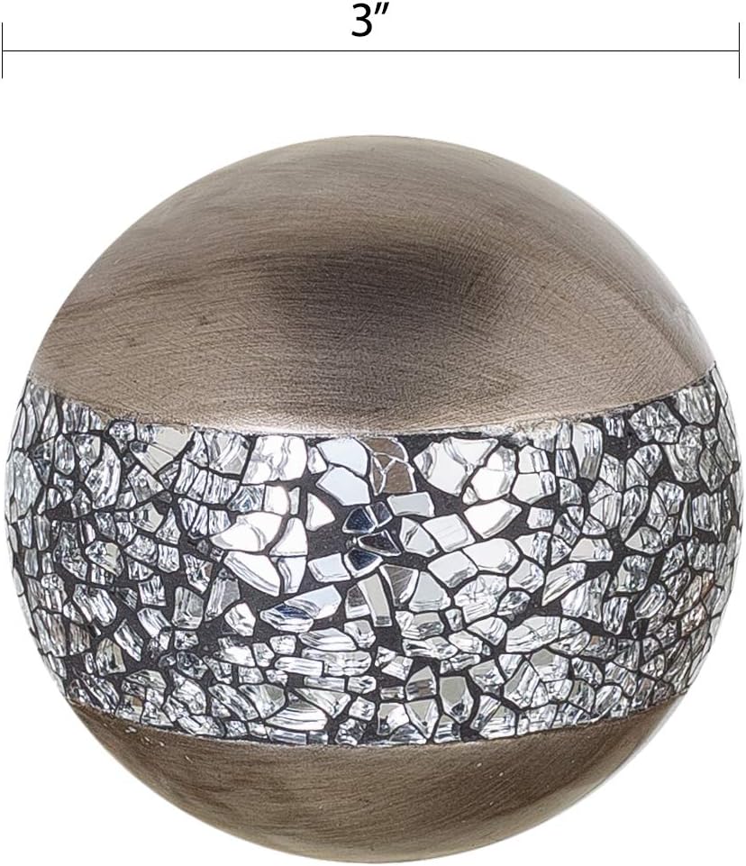 Creative Scents Schonwerk Silver Decorative Balls Set of 3