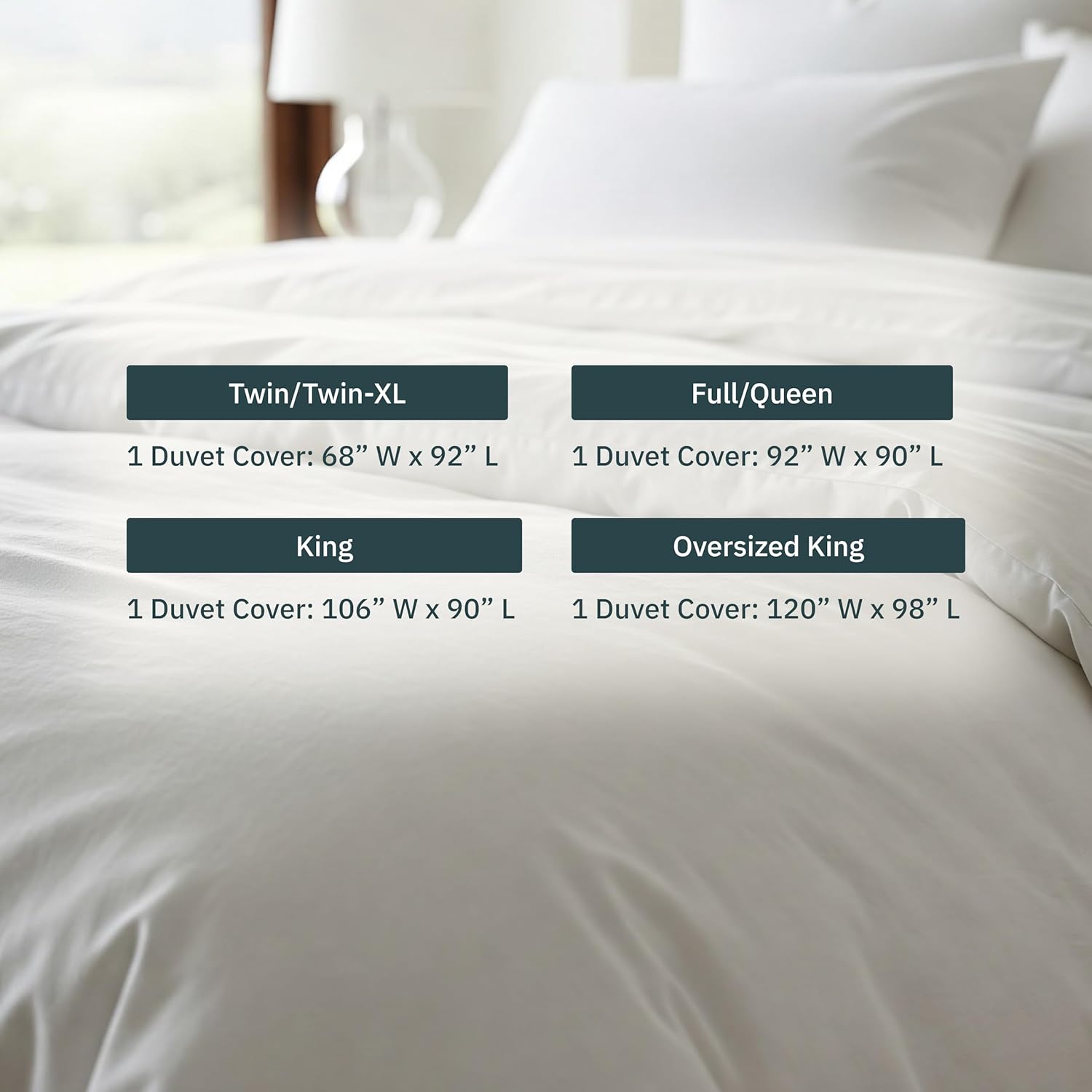 California Design Den King Duvet Cover White 400 Thread Count Sateen