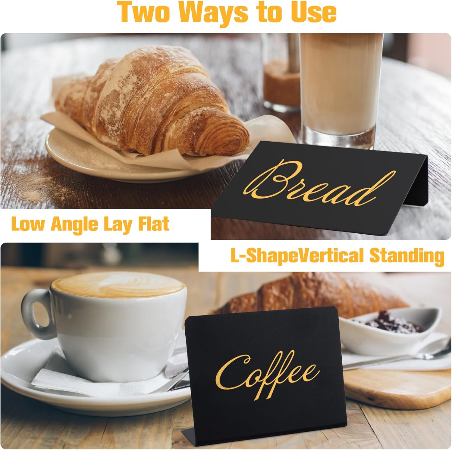 DAZLUTE 12 Pack Mini Chalkboard Signs With 2 Markers