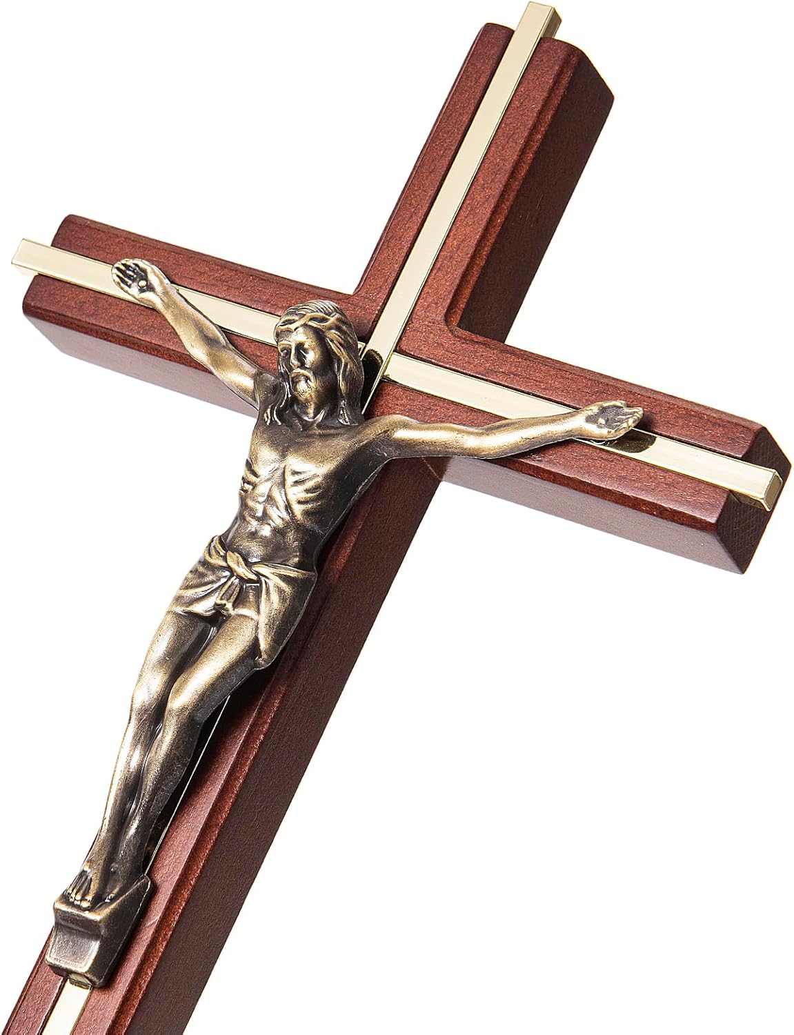ACHIBANG 10 Inch Wooden Wall Cross with Jesus