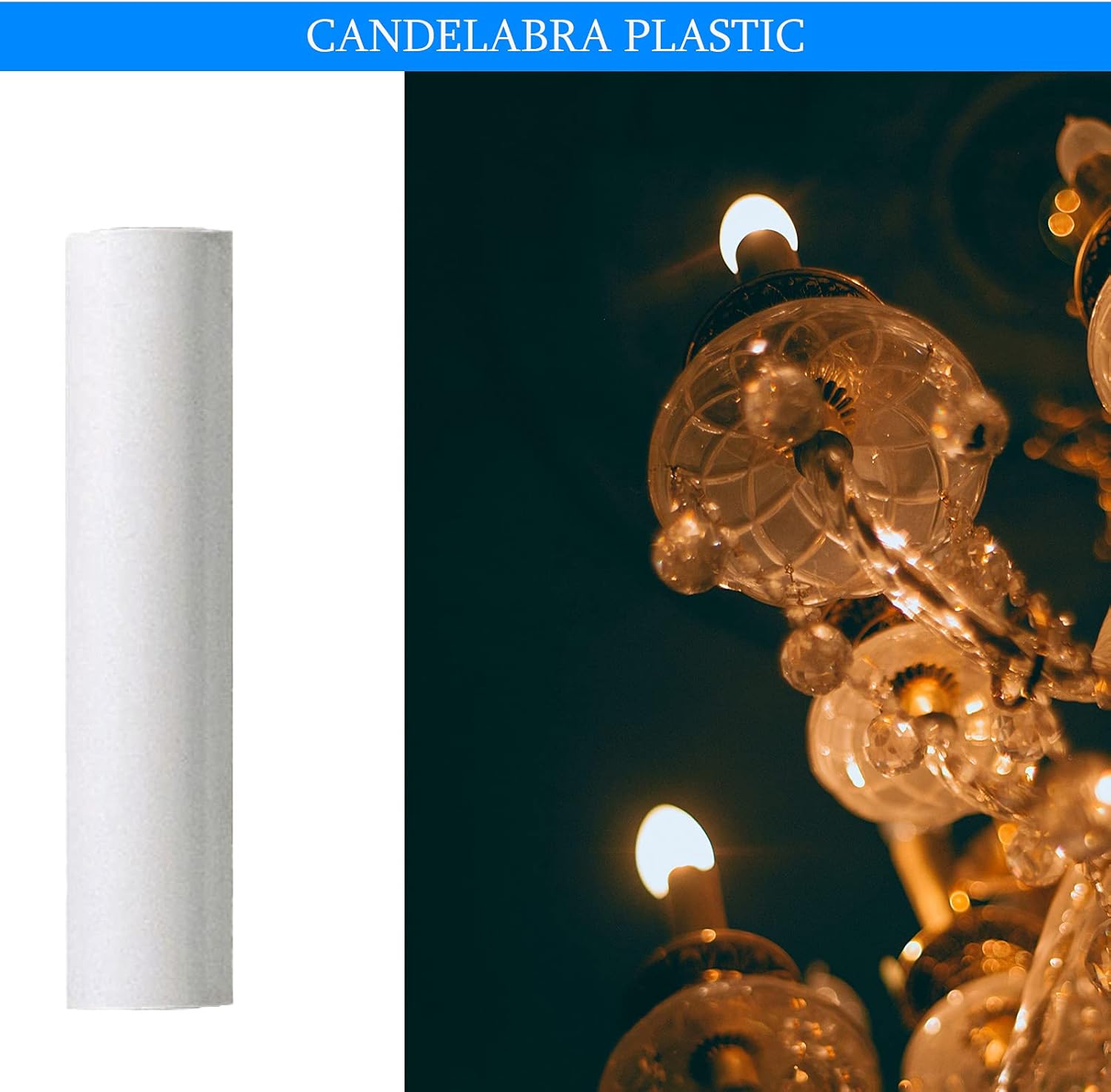 Ciata 12 Pack 5 Inch White Plastic Candle Covers