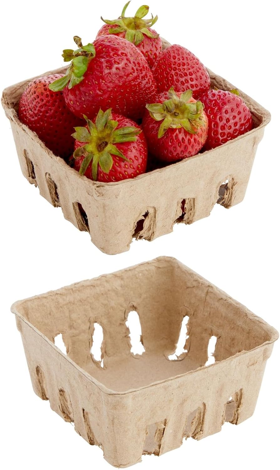 Juvale Pulp Fiber Berry Baskets - 4x4x181 In