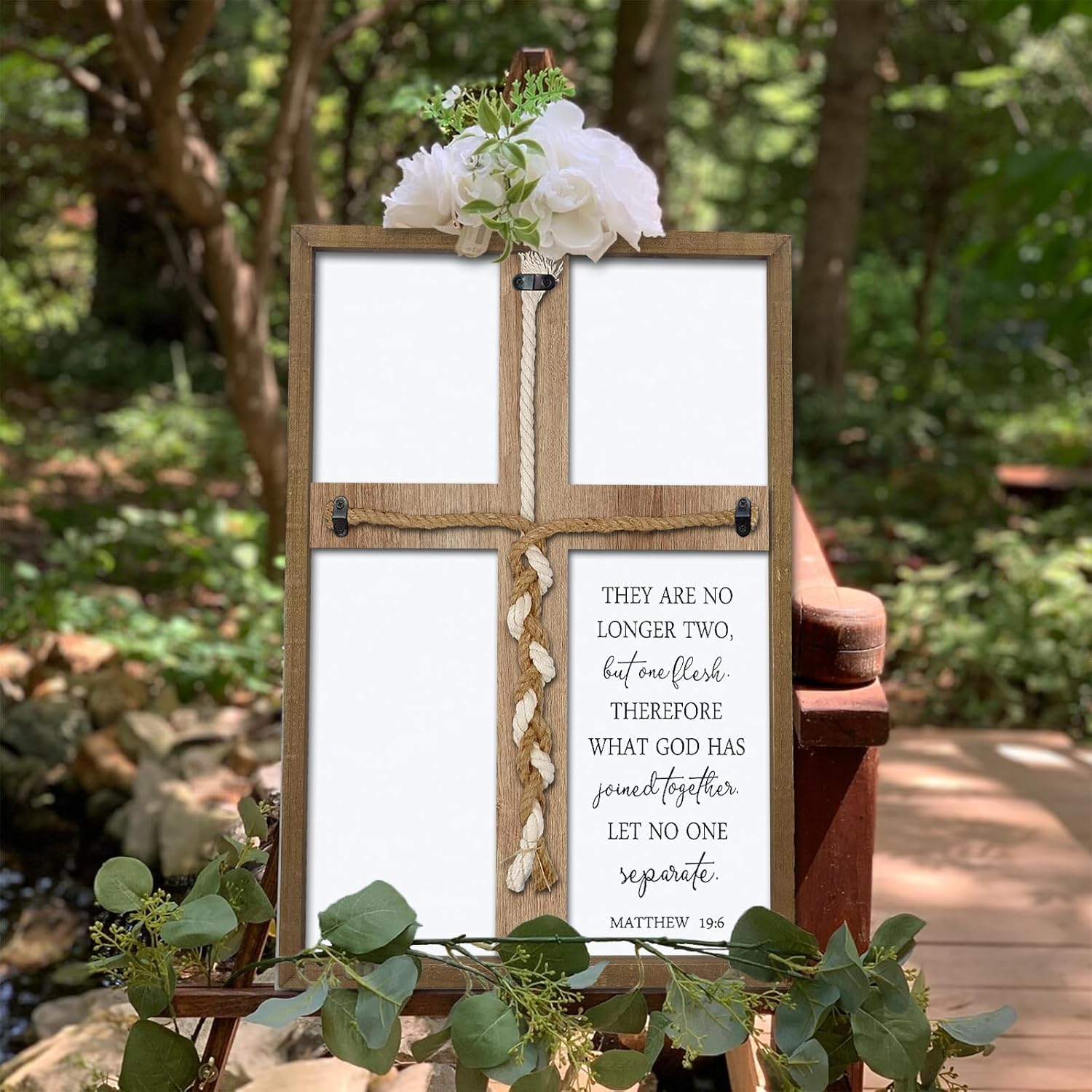 Surfapans Matthew 196 Unity Sign Wooden Wall Cross 15x10x11