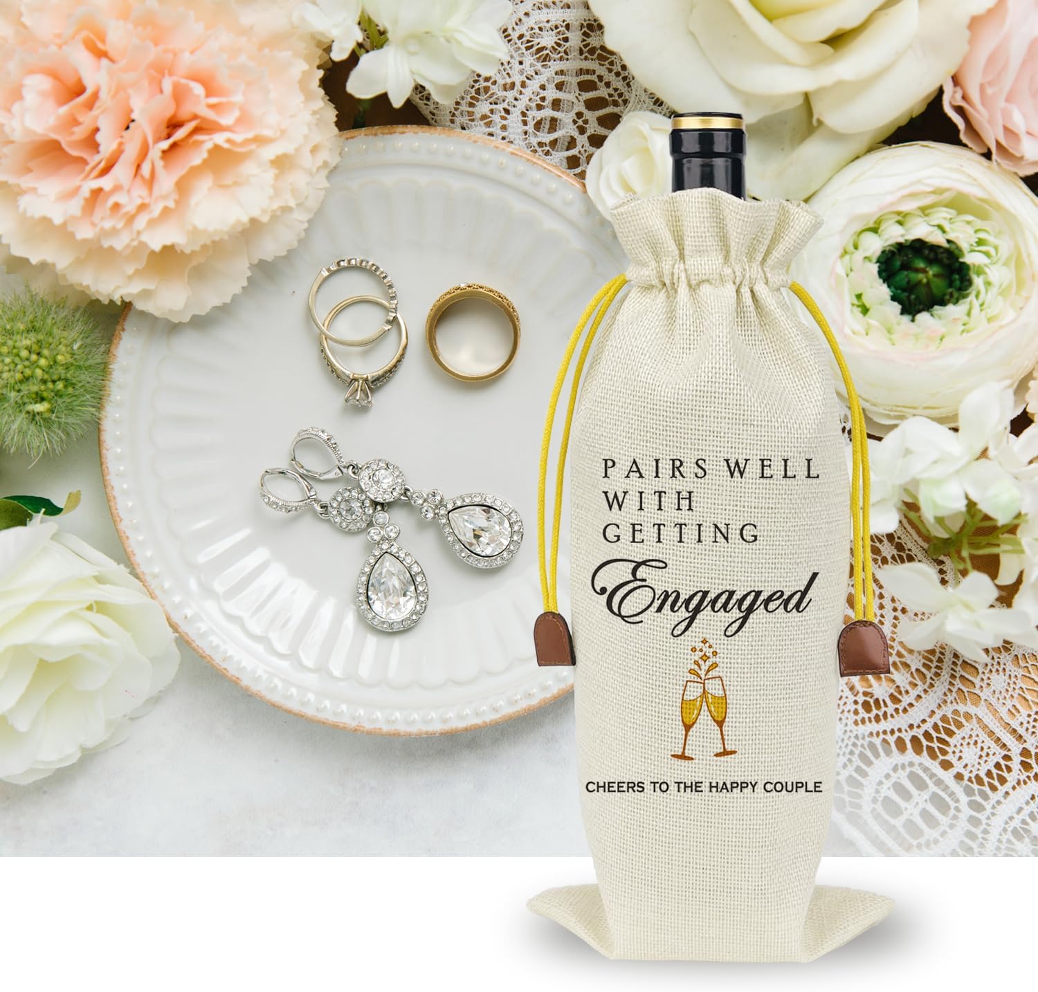 Wedding Wine Gift Bag for New Couples