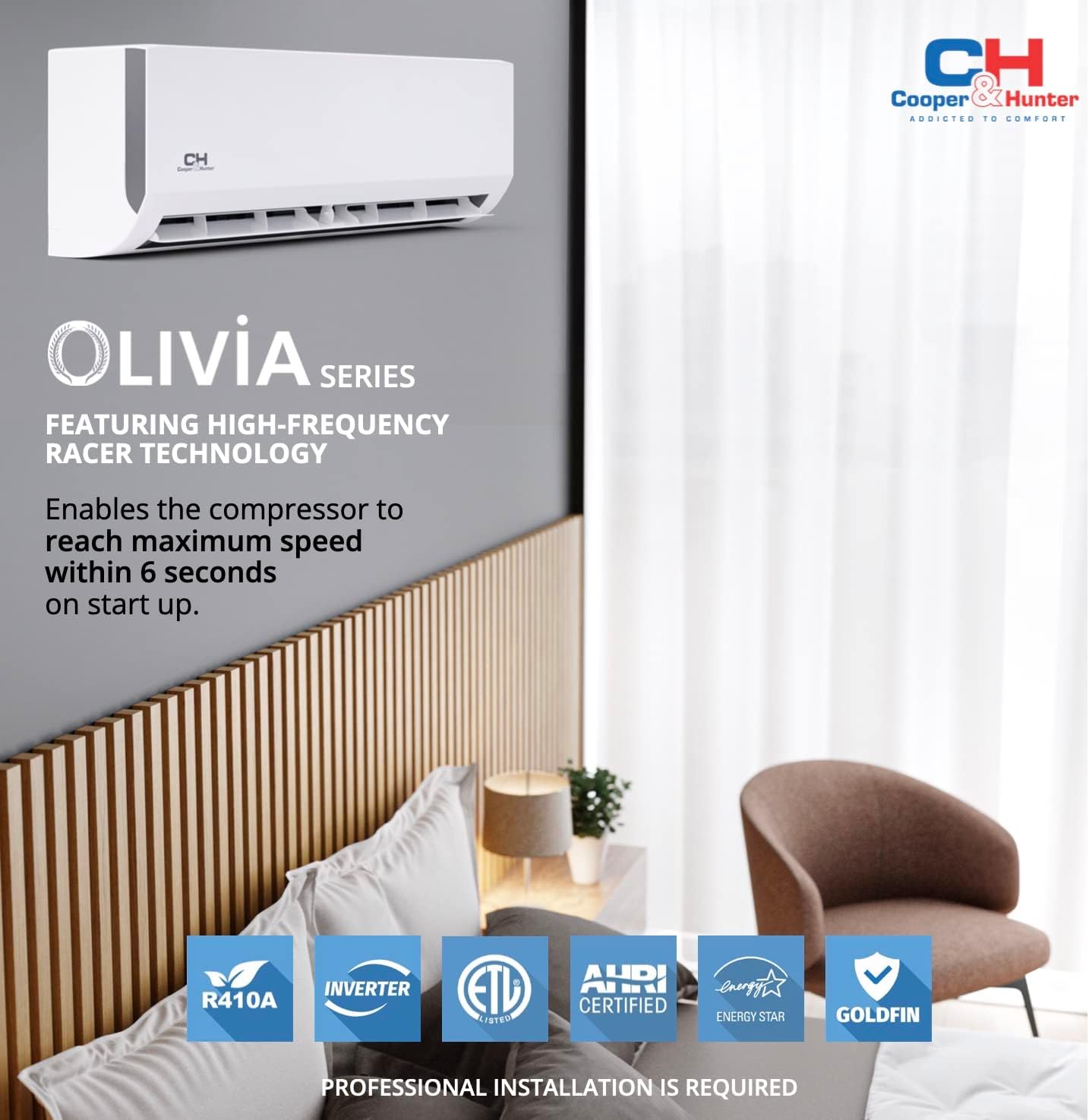 Cooper Hunter Olivia Series Five Zone Mini Split AC System